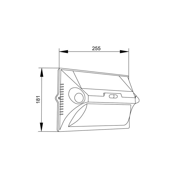 Teal LED 10W Ηλιακό επίτοιχο φωτιστικό Μαύρο D:255 x 181mm (80207111S) - Image 3