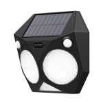 Tortoise LED 6W 3000K Ηλιακό επίτοιχο φωτιστικό Μαύρο D:160x160x60mm (80207211S)