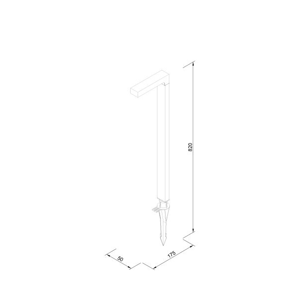 Κολωνάκι Εξωτερικού χώρου Pueblo - LED 6W 3000K Μαύρο Color (80400611) - Image 4