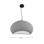 Κρεμαστό φωτιστικό από Fiberglass Wabi Sabi style 1XE27 D:60cm (4053-A)