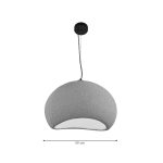 Κρεμαστό φωτιστικό από Fiberglass Wabi Sabi style 1XE27 D:50cm (4053-B)