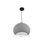 Κρεμαστό φωτιστικό από Fiberglass Wabi Sabi style 1XE27 D:40cm (4053-C)