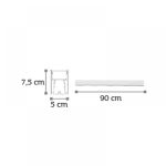 Κρεμαστό φωτιστικό LED 30W 3CCT (με διακόπτη) από αλουμίνιο σε λευκή απόχρωση D:90cm (6072-90-WH) - Image 2