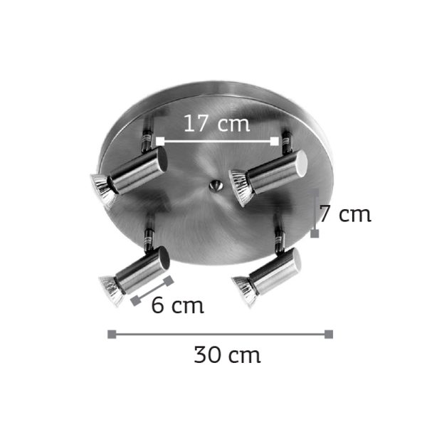Επιτοίχιο σποτ από μέταλλο σε οξυντέ απόχρωση (9075-4Φ-Οξυντέ) - Image 2