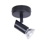 Επιτοίχιο σποτ από μέταλλο σε μαύρη απόχρωση (9077-1Φ-Μαύρο)