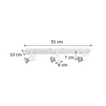 Επιτοίχιο σποτ από μέταλλο σε λευκή απόχρωση (9078-3Φ-Λευκό) - Image 2