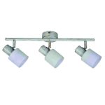 Επιτοίχιο σποτ από μέταλλο σε απόχρωση λευκής πατίνας (9079-3Φ-Λευκή Πατίνα)