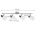 Επιτοίχιο σποτ από μέταλλο σε απόχρωση λευκής πατίνας (9079-4Φ-Λευκή Πατίνα) - Image 2