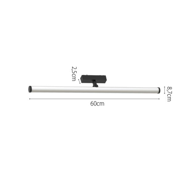 Φωτιστικό LED 20W 3CCT για Ultra-Thin μαγνητική ράγα σε μαύρη απόχρωση (by tuya and zigbee) D:60cmX8,7cm (T05405-BL) - Image 3