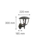 it-Lighting Avalanche 1xE27 Outdoor Wall Lamp Black D:22cmx30cm (80201214) - Image 4