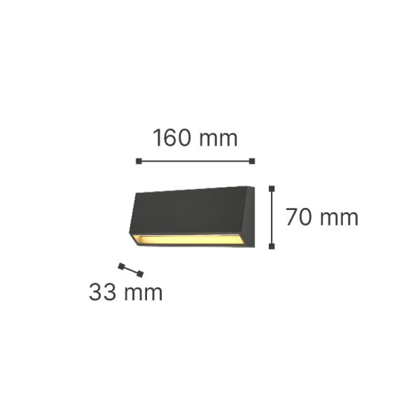 it-Lighting Blue LED 3W 3CCT Outdoor Wall Lamp White D:16cmx7cm (80202220) - Image 3