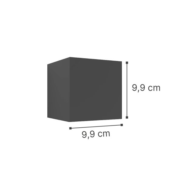 Εξωτ. Χώρου Emerald LED 10W 3000K Outdoor Wall Lamp Anthracite D:9,9cmx9,9cm (80203141) - Image 2