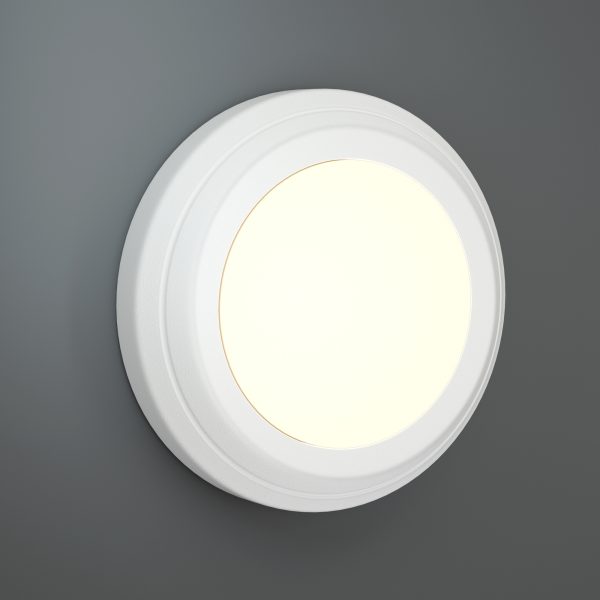 it-Lighting Jocassee LED 3.5W 3CCT Outdoor Wall Lamp White D:15cmx2.7cm (80201420) - Image 2