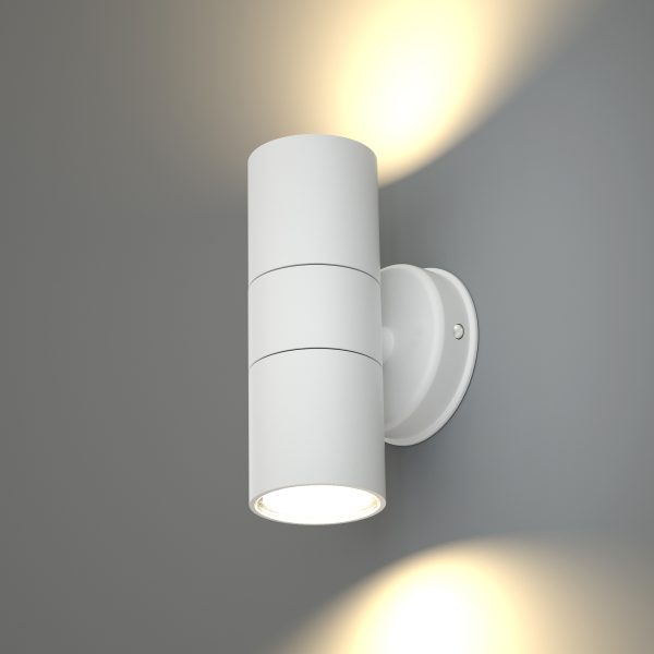 it-Lighting Ouachita 2xGU10 Outdoor Up-Down Wall Lamp White D:15.2cmx11.3cm (80200624) - Image 2