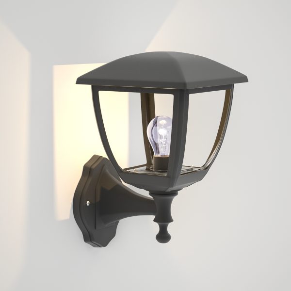 it-Lighting Avalanche 1xE27 Outdoor Wall Lamp Black D:22cmx30cm (80201214) - Image 2
