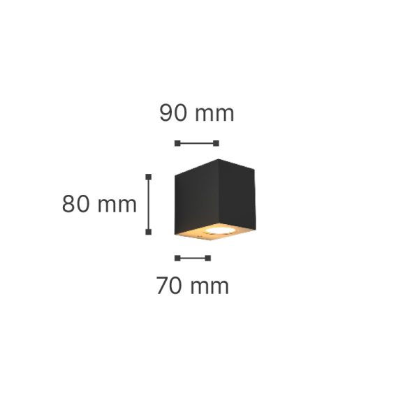 it-Lighting Norman 1xGU10 Outdoor Up or Down Wall Lamp White D:8cmx7cm (80200424) - Image 3
