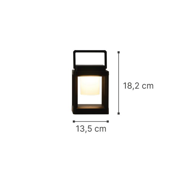 Εξωτ. Χώρου Ontario LED 2W 3000K Πορτατίφ-Λάμπα Black D18,2cmx13,5cm (80100311) - Image 2
