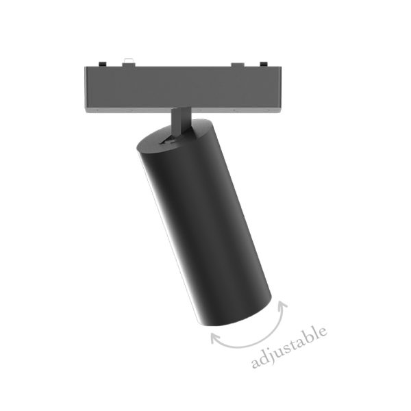 Φωτιστικό LED 9W 3000K για Ultra-Thin μαγνητική ράγα σε μαύρη απόχρωση D:16cmX4,4cm (T03701-BL) - Image 3