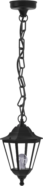 Φωτιστικό Κρεμαστό Φανάρι Redfish 1xE27 Εξωτ. Χώρου Μαύρο D:137cmx21.5cm It-Lighting (80300114)