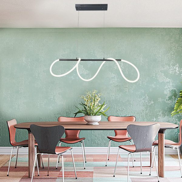 Κρεμαστό φωτιστικό από χρώμιο μέταλλο και σωλήνα σιλικόνης (6019-CH) - Image 2