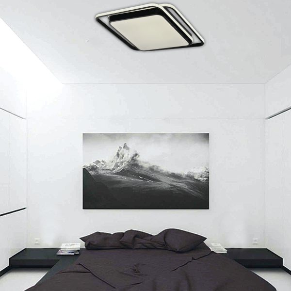 Φωτιστικό οροφής LED 36W από αλουμίνιο τετράγωνο σε μαύρο χρώμα - Image 3