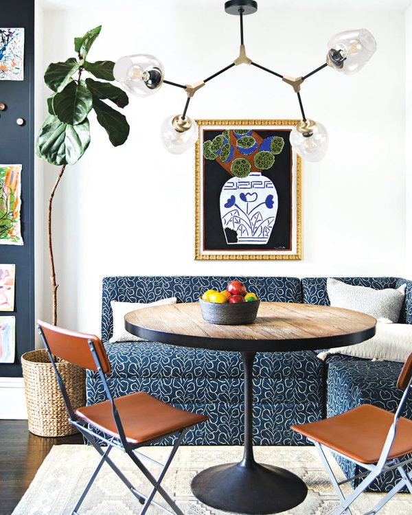 Κρεμαστό φωτιστικό από μαύρο μέταλλο και διάφανο γυαλί 4XE27 D:120cm (6129-4-GL) - Image 3