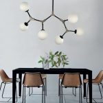 Κρεμαστό φωτιστικό από μαύρο μέταλλο και λευκή οπαλίνα 6XE27 D:90cm (6167-6-GL) - Image 3