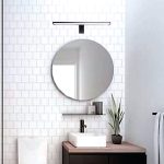 Επιτοίχιο φωτιστικό απλίκα μπάνιου LED 8W σε μαύρο χρώμα (1047-Β) - Image 2