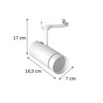 Σποτ Ράγας Λευκό LED 20W 4000K D:7cmX17cm (T00402-WH) - Image 2