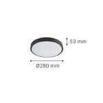 Torch LED 18W 3CCT Εξωτ. Χώρου Οροφής Γκρι D:28cmx5,3cm Ιt-Lighting (80300330) - Image 3