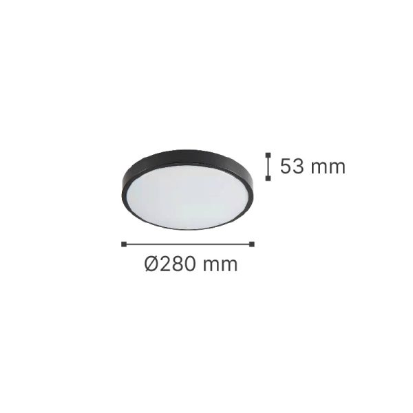 Torch LED 18W 3CCT Εξωτ. Χώρου Οροφής Γκρι D:28cmx5,3cm Ιt-Lighting  (80300330) - Image 3