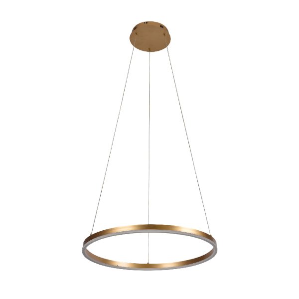 Κρεμαστό φωτιστικό LED 45W 3CCT (by switch on base) D:100cm (6095-AA-Golden) - Image 4