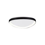 Πλαφονιέρα οροφής LED 25W 3CCT από μαύρο μέταλλο και ακρυλικό D:61,5x5cm (42043-Black)