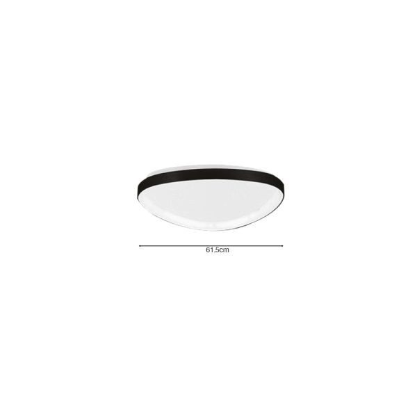 Πλαφονιέρα οροφής LED 25W 3CCT από μαύρο μέταλλο και ακρυλικό D:61,5x5cm (42043-Black) - Image 2