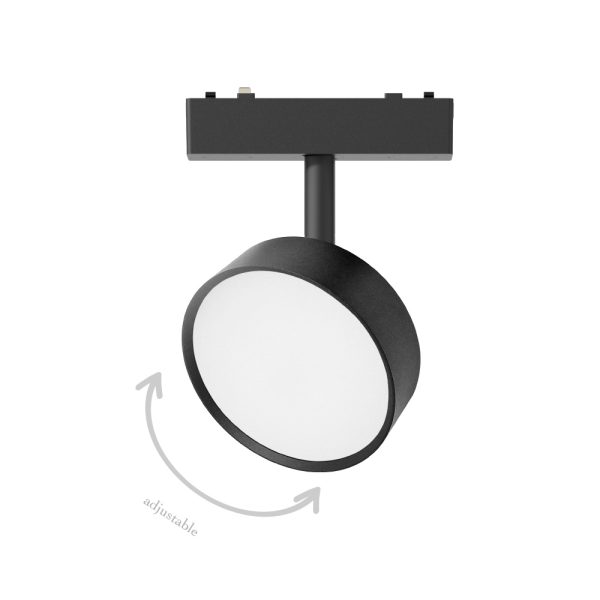 Φωτιστικό LED 9W 3000K για Ultra-Thin μαγνητική ράγα σε μαύρη απόχρωση D:9,5x14cm (T03901-BL) - Image 2