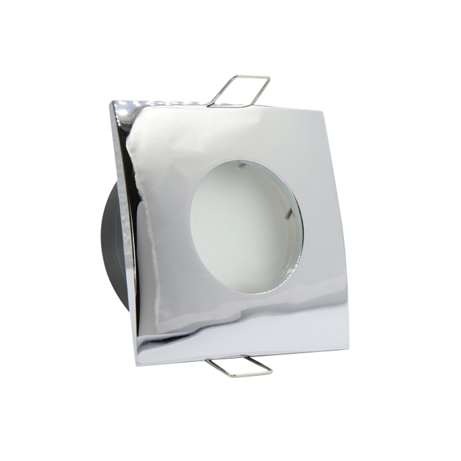 X009-CH Χωνευτό σποτ από χρώμιο μέταλλο 1XGU10 IP44 D:8cm (Χ0009-CH) - Image 1