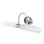 Επιτοίχιο φωτιστικό απλίκα μπάνιου με κλίση 2 φώτα με γυαλί αμμοβολής