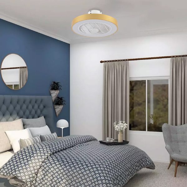 Ανεμιστήρας Οροφής Chilko 36W 3CCT LED Fan Light in Golden Color (101000360) - Image 3