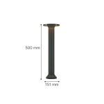 it-Lighting Geneva LED 8W 3000K Outdoor Stand Light Black D:50cmx15.1cm (80400140) - Image 2