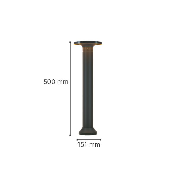 it-Lighting Geneva LED 8W 3000K Outdoor Stand Light Black D:50cmx15.1cm (80400140) - Image 2