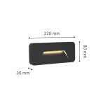 it-Lighting Kentucky LED 3W 3CCT Outdoor Wall Lamp Anthracite D:22cmx8cm (80202040) - Image 3