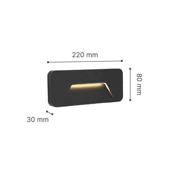 it-Lighting Kentucky LED 3W 3CCT Outdoor Wall Lamp Anthracite D:22cmx8cm (80202040) - Image 3