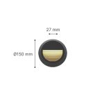 it-Lighting Maroon LED 2W 3CCT Outdoor Wall Lamp Grey D:15cmx2.7cm (80201630) - Image 4