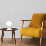 Επιτραπέζιο φωτιστικό σε λευκή απόχρωση και λευκή οπαλίνα 1XG9 D:40cm (3041-WH) - Image 4