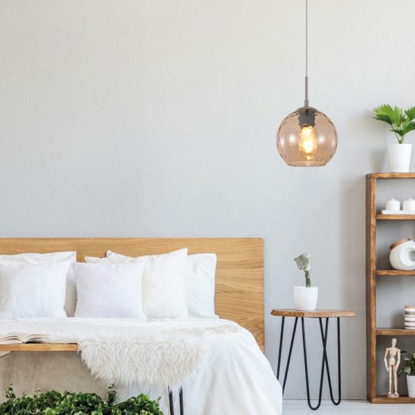 Κρεμαστό φωτιστικό από διάφανο γυαλί 1XE27 D:18cm (4039-B-Transparent) - Image 3