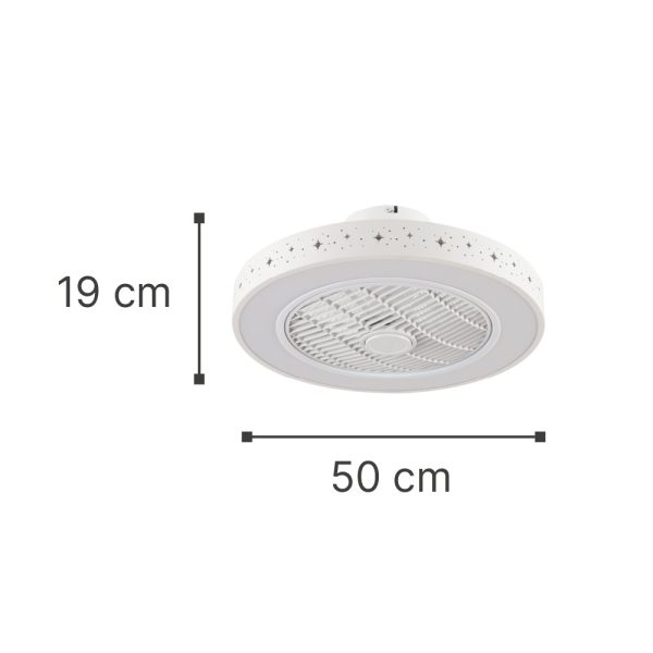 Ανεμιστήρας Οροφής Almanor 36W 3CCT LED Fan Light in White Color (101000410) - Image 3