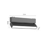 Φωτιστικό LED 10W 3000K για Ultra-Thin μαγνητική ράγα σε λευκή απόχρωση D:23cmX8cm (T03401-WH) - Image 4