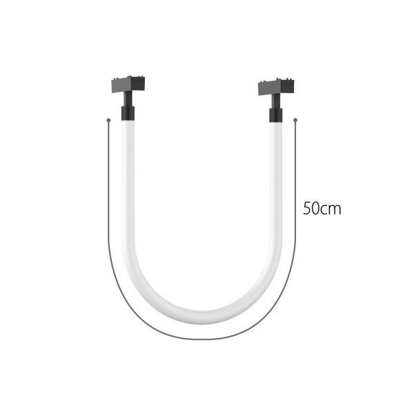 Φωτιστικό LED 8W 3000K για Ultra-Thin μαγνητική ράγα σε μαύρη απόχρωση D:50cm (T04501-Black) - Image 2