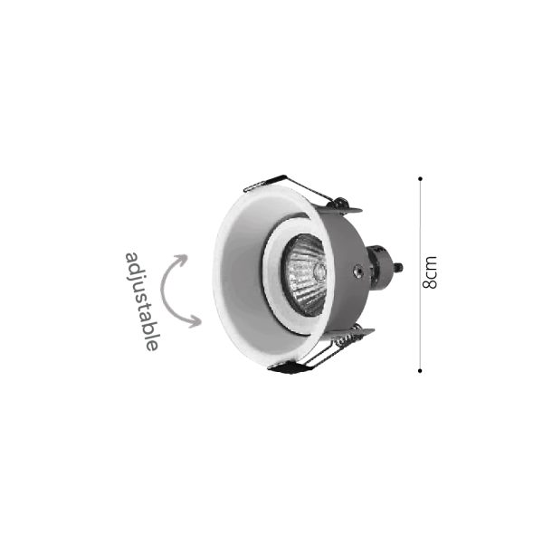 Downlight σποτ GU10 σε λευκή απόχρωση (X0010-White) - Image 2