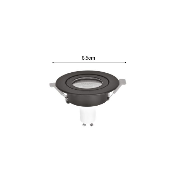 Downlight σποτ GU10 σε μαύρη απόχρωση (X00350B) - Image 2